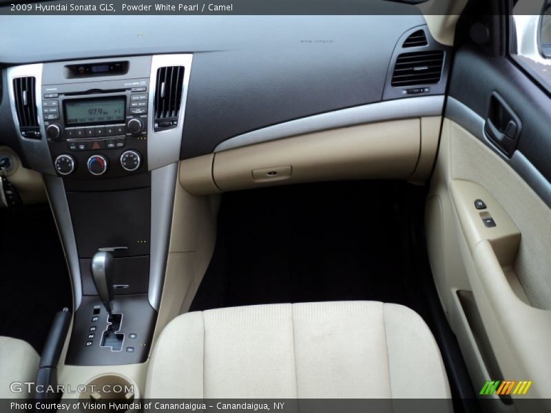 Powder White Pearl / Camel 2009 Hyundai Sonata GLS