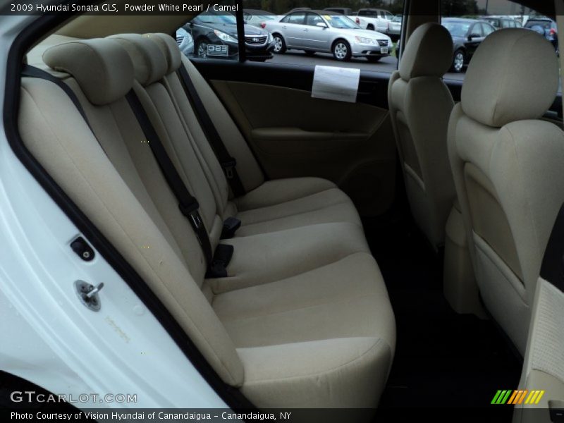 Powder White Pearl / Camel 2009 Hyundai Sonata GLS