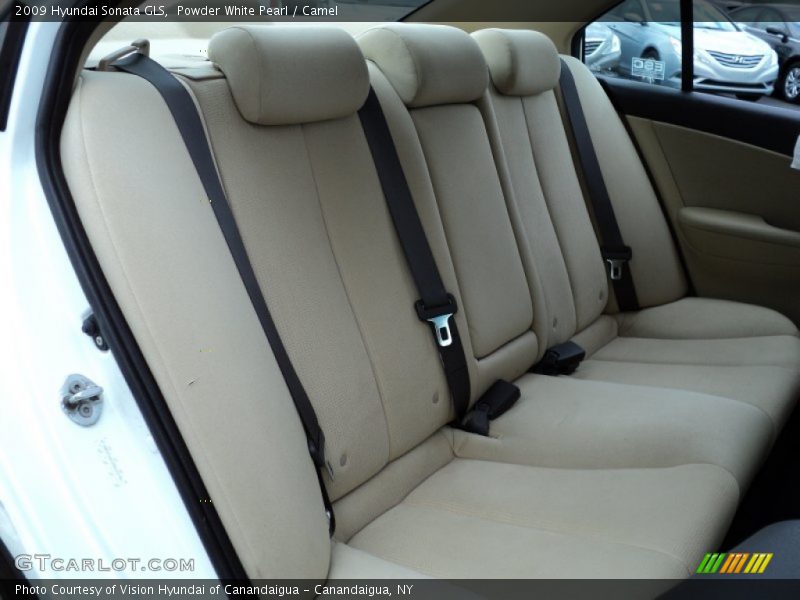 Powder White Pearl / Camel 2009 Hyundai Sonata GLS