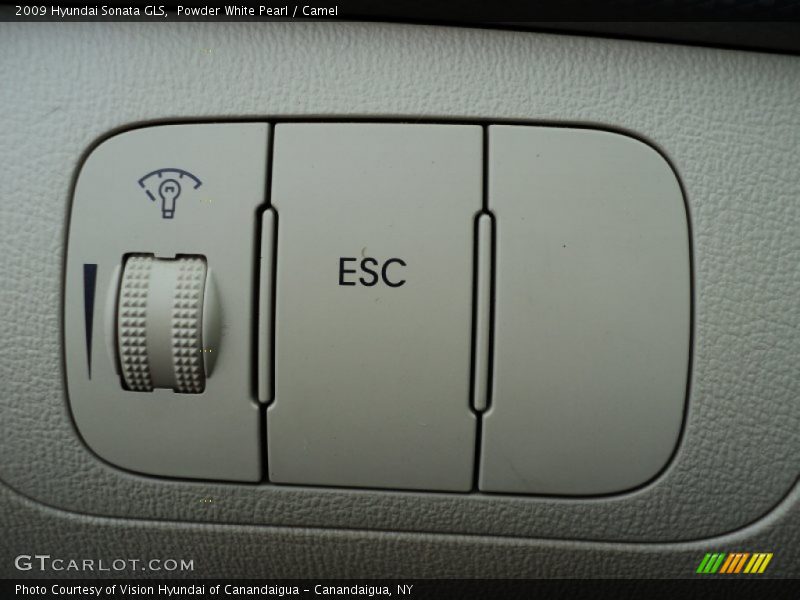 Powder White Pearl / Camel 2009 Hyundai Sonata GLS