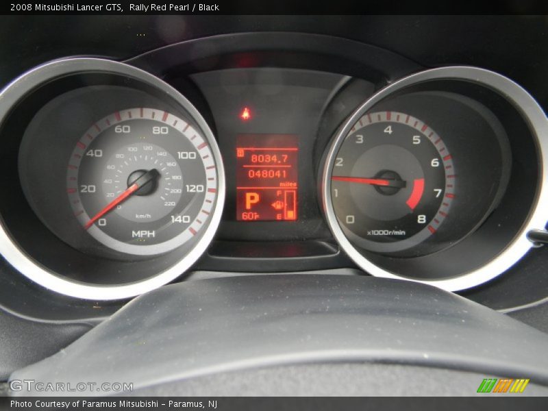 Rally Red Pearl / Black 2008 Mitsubishi Lancer GTS