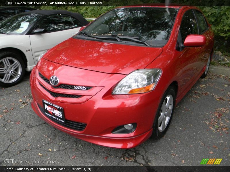 Absolutely Red / Dark Charcoal 2008 Toyota Yaris Sedan