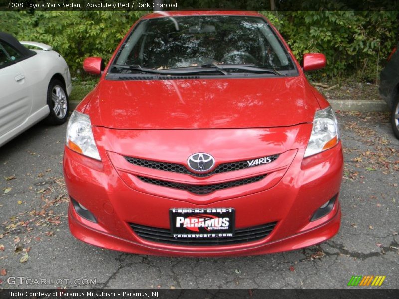 Absolutely Red / Dark Charcoal 2008 Toyota Yaris Sedan