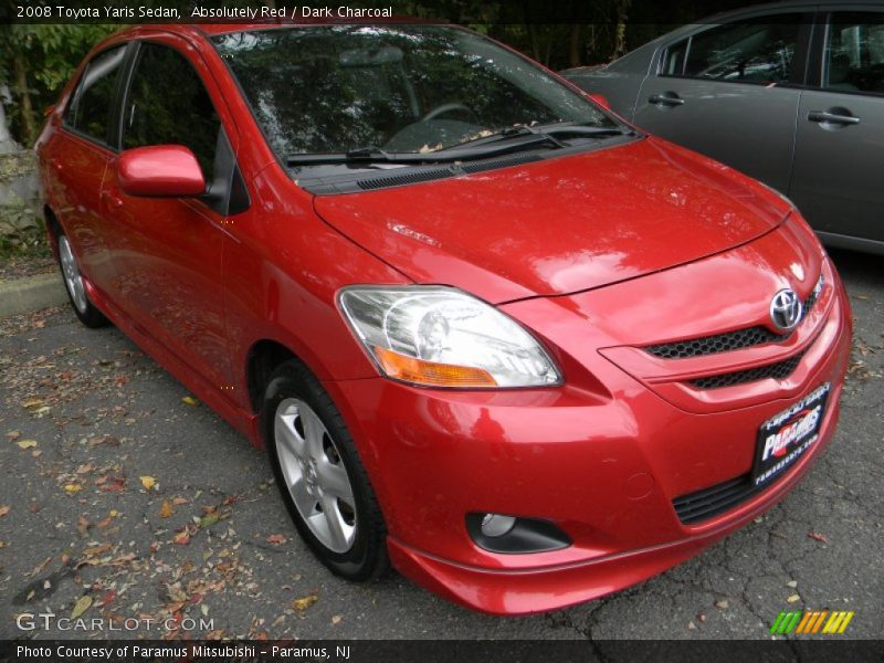 Absolutely Red / Dark Charcoal 2008 Toyota Yaris Sedan