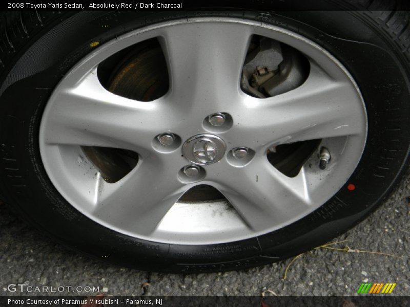 Absolutely Red / Dark Charcoal 2008 Toyota Yaris Sedan