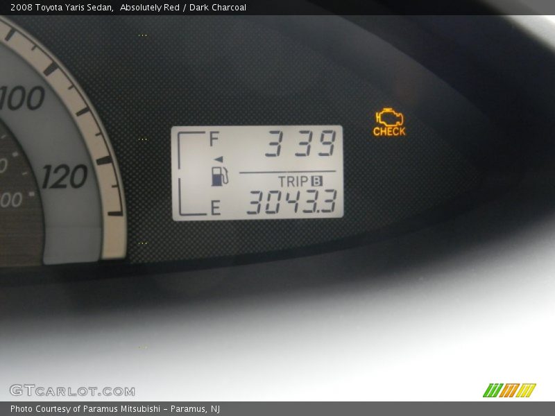 Absolutely Red / Dark Charcoal 2008 Toyota Yaris Sedan