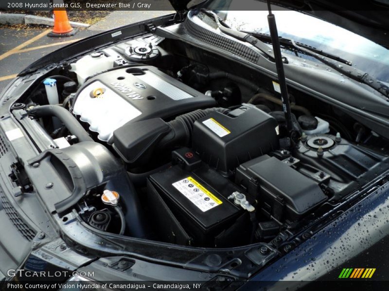 Deepwater Blue / Gray 2008 Hyundai Sonata GLS