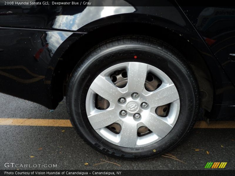 Deepwater Blue / Gray 2008 Hyundai Sonata GLS
