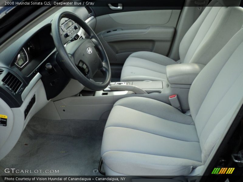 Deepwater Blue / Gray 2008 Hyundai Sonata GLS