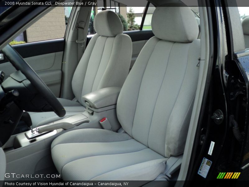 Deepwater Blue / Gray 2008 Hyundai Sonata GLS