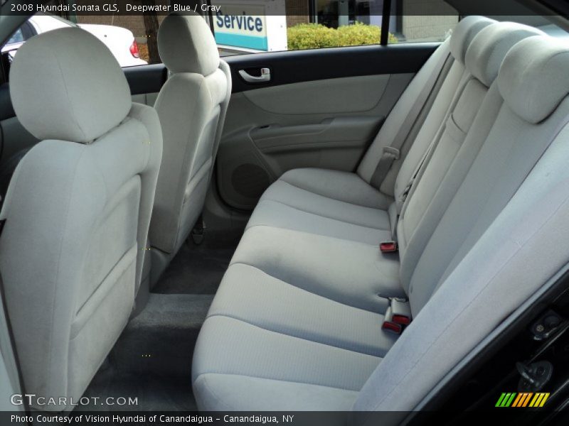 Deepwater Blue / Gray 2008 Hyundai Sonata GLS