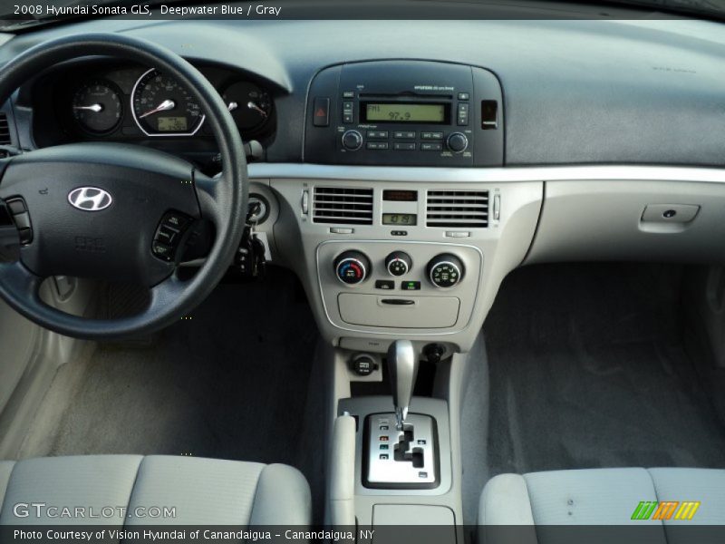 Deepwater Blue / Gray 2008 Hyundai Sonata GLS