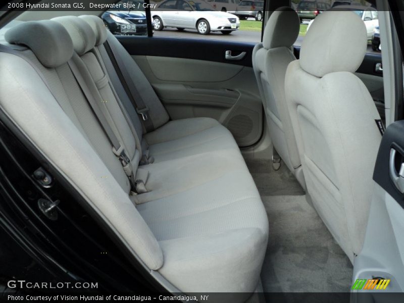 Deepwater Blue / Gray 2008 Hyundai Sonata GLS