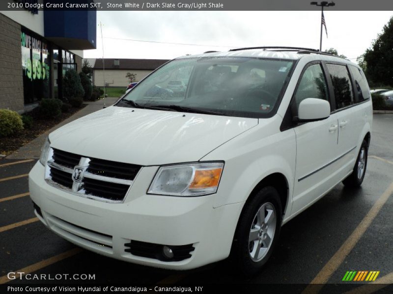 Stone White / Dark Slate Gray/Light Shale 2010 Dodge Grand Caravan SXT