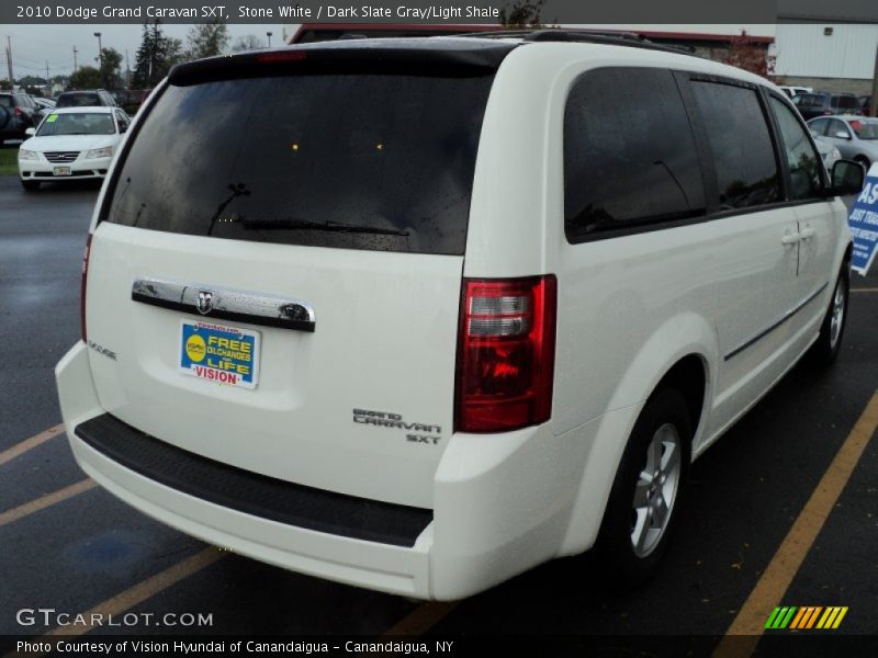 Stone White / Dark Slate Gray/Light Shale 2010 Dodge Grand Caravan SXT