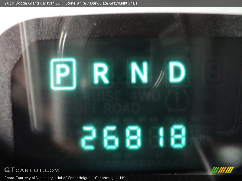 Stone White / Dark Slate Gray/Light Shale 2010 Dodge Grand Caravan SXT