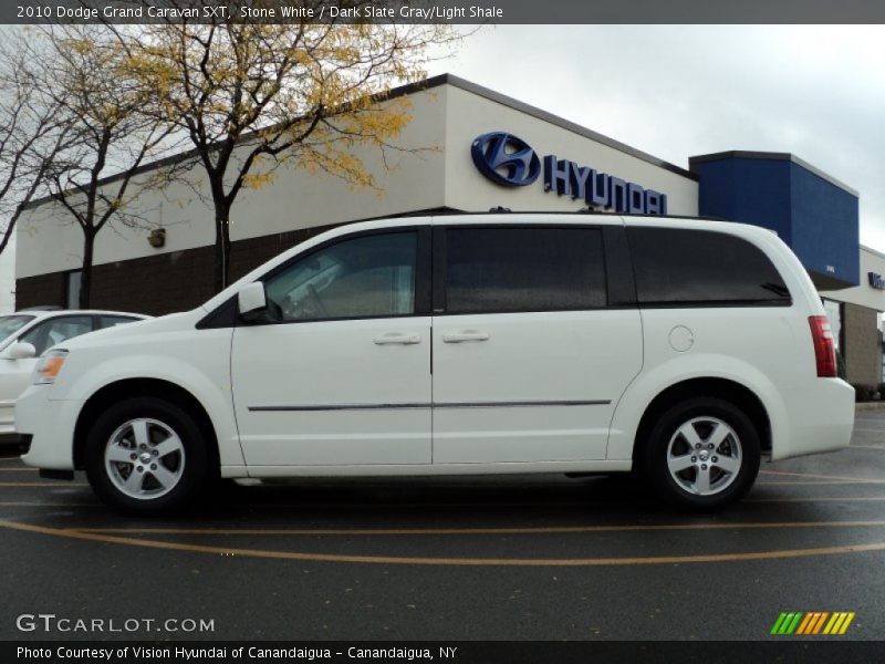 Stone White / Dark Slate Gray/Light Shale 2010 Dodge Grand Caravan SXT