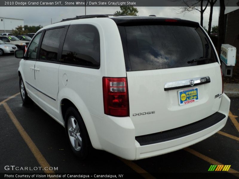 Stone White / Dark Slate Gray/Light Shale 2010 Dodge Grand Caravan SXT