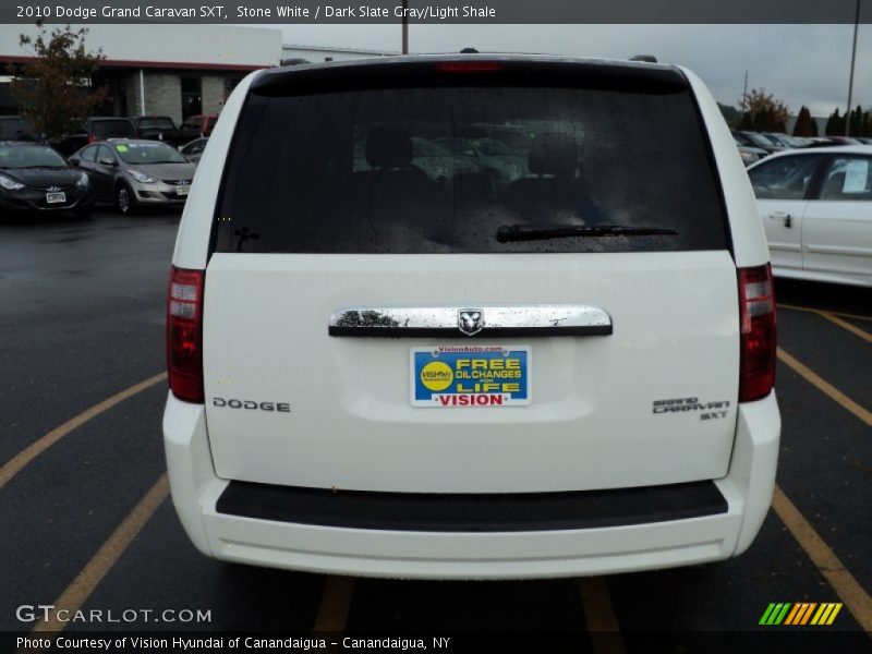 Stone White / Dark Slate Gray/Light Shale 2010 Dodge Grand Caravan SXT