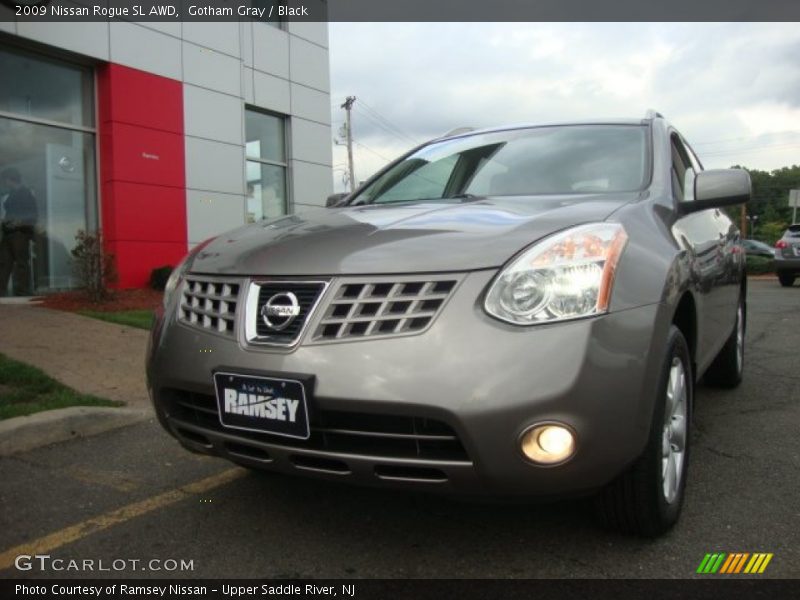 Gotham Gray / Black 2009 Nissan Rogue SL AWD