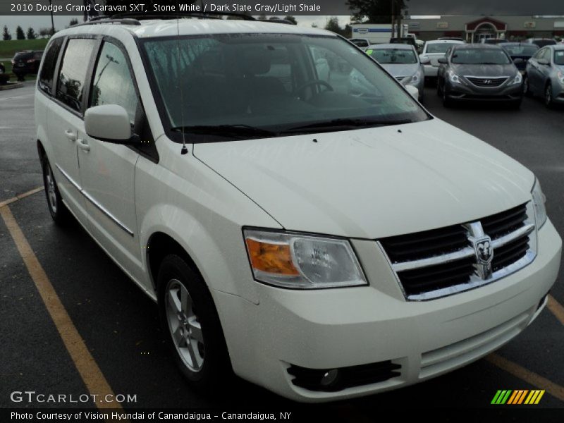 Stone White / Dark Slate Gray/Light Shale 2010 Dodge Grand Caravan SXT