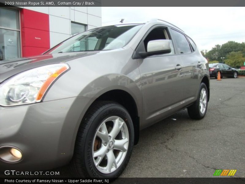 Gotham Gray / Black 2009 Nissan Rogue SL AWD