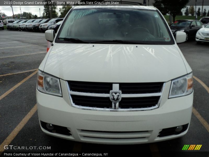 Stone White / Dark Slate Gray/Light Shale 2010 Dodge Grand Caravan SXT