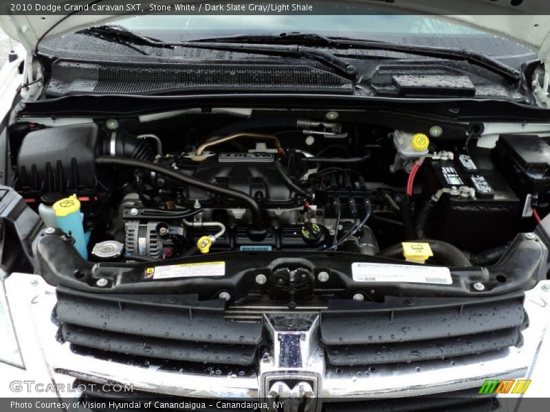 Stone White / Dark Slate Gray/Light Shale 2010 Dodge Grand Caravan SXT