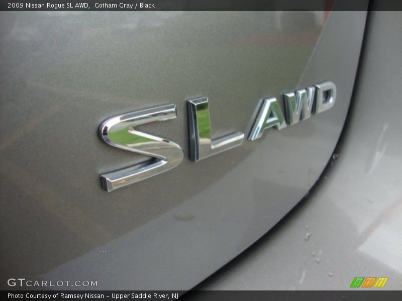 Gotham Gray / Black 2009 Nissan Rogue SL AWD