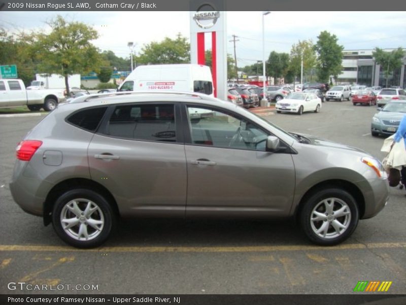 Gotham Gray / Black 2009 Nissan Rogue SL AWD