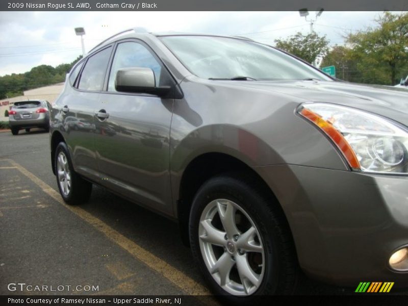 Gotham Gray / Black 2009 Nissan Rogue SL AWD