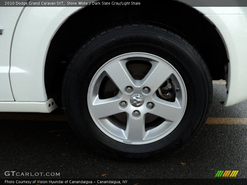 Stone White / Dark Slate Gray/Light Shale 2010 Dodge Grand Caravan SXT