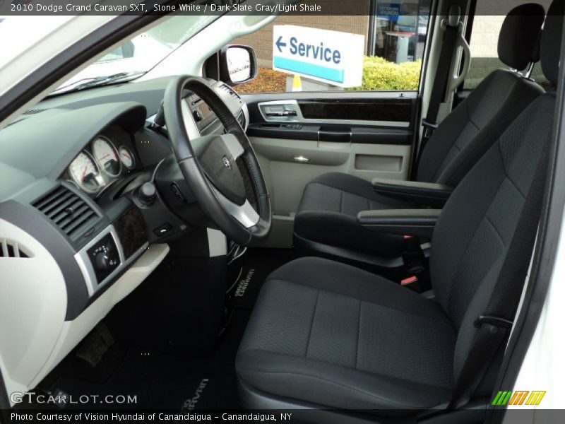 Stone White / Dark Slate Gray/Light Shale 2010 Dodge Grand Caravan SXT