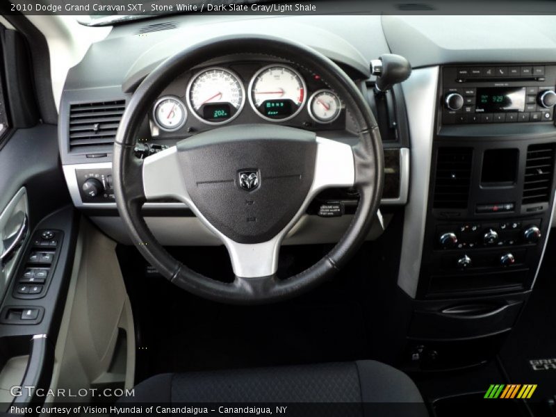 Stone White / Dark Slate Gray/Light Shale 2010 Dodge Grand Caravan SXT