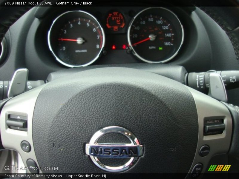 Gotham Gray / Black 2009 Nissan Rogue SL AWD