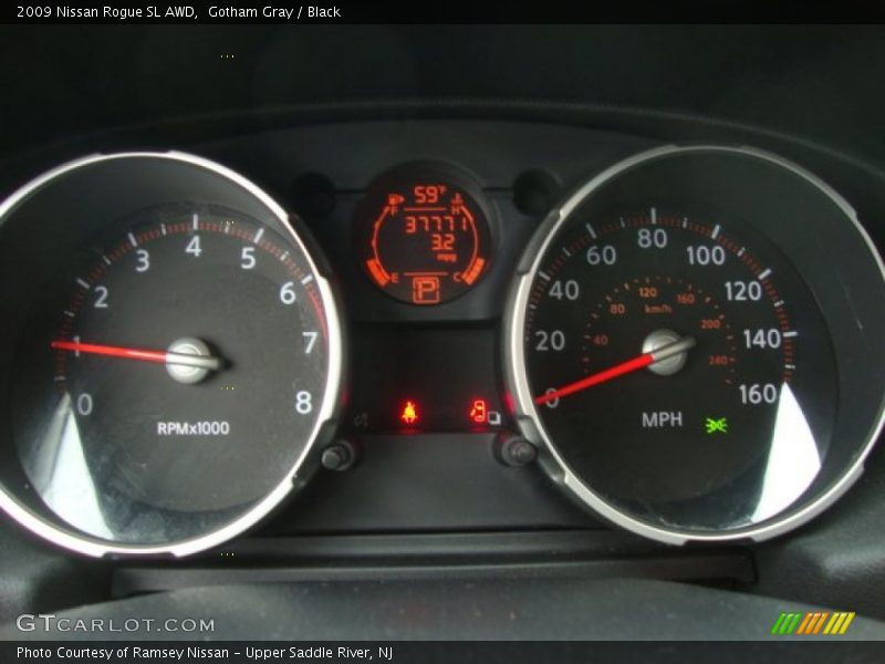 Gotham Gray / Black 2009 Nissan Rogue SL AWD