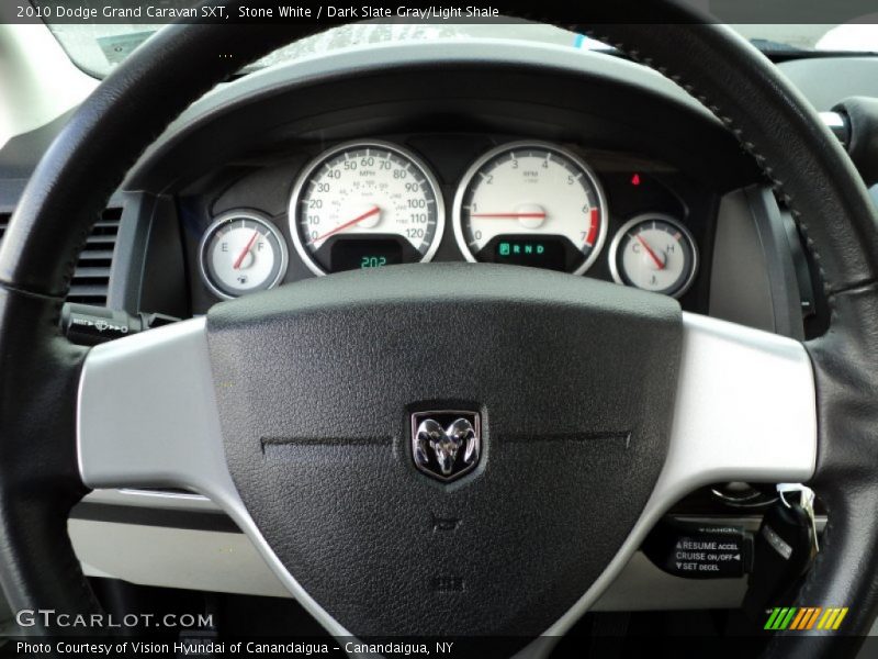 Stone White / Dark Slate Gray/Light Shale 2010 Dodge Grand Caravan SXT