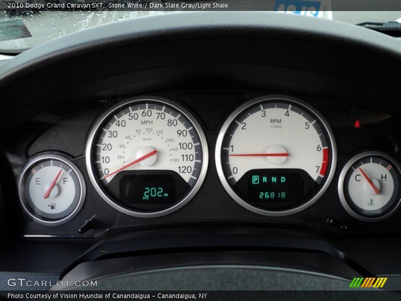Stone White / Dark Slate Gray/Light Shale 2010 Dodge Grand Caravan SXT