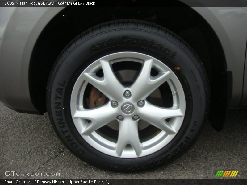 Gotham Gray / Black 2009 Nissan Rogue SL AWD