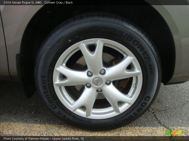 Gotham Gray / Black 2009 Nissan Rogue SL AWD