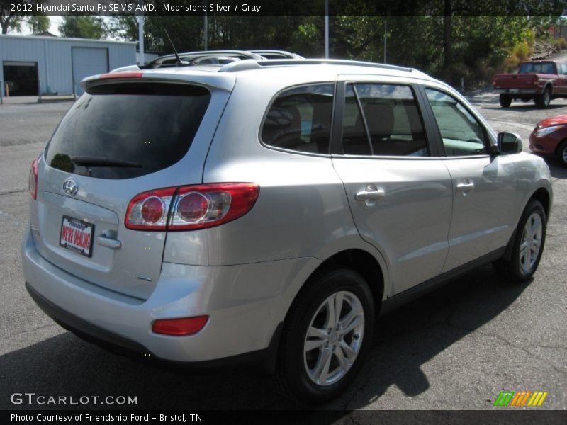 Moonstone Silver / Gray 2012 Hyundai Santa Fe SE V6 AWD
