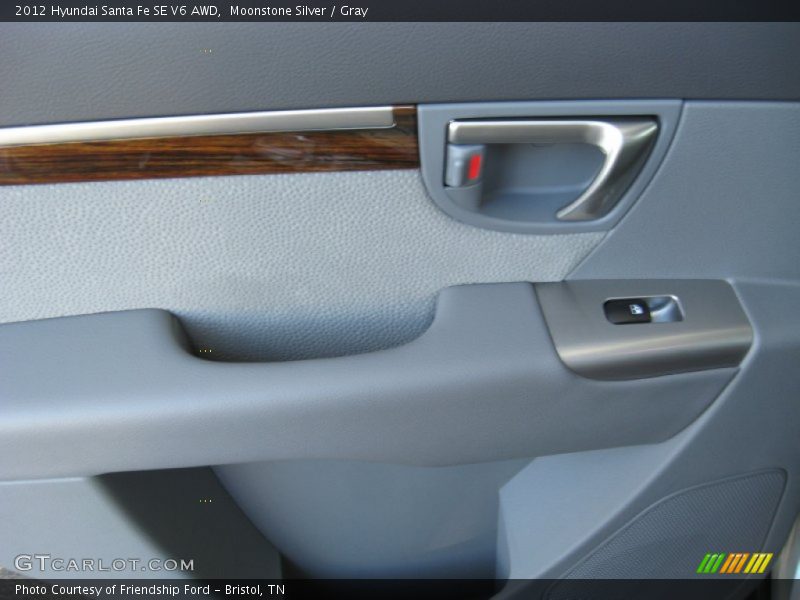 Moonstone Silver / Gray 2012 Hyundai Santa Fe SE V6 AWD