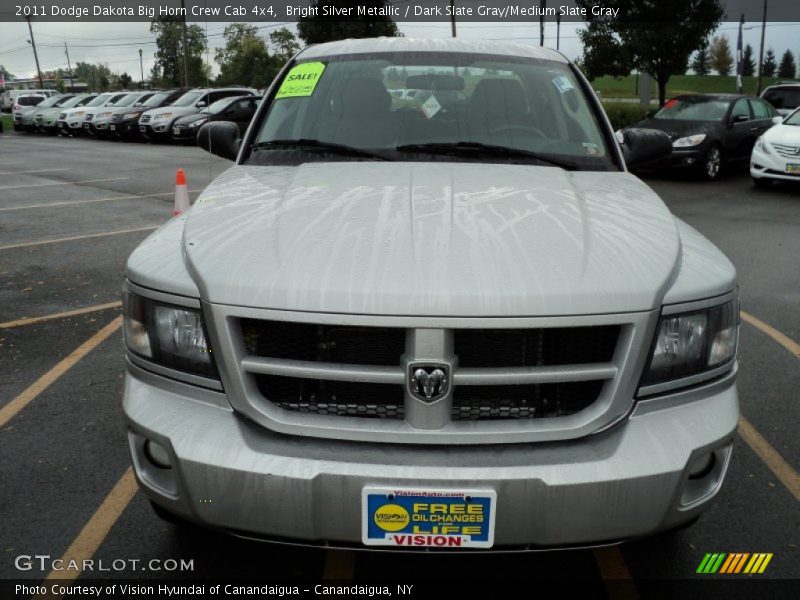Bright Silver Metallic / Dark Slate Gray/Medium Slate Gray 2011 Dodge Dakota Big Horn Crew Cab 4x4