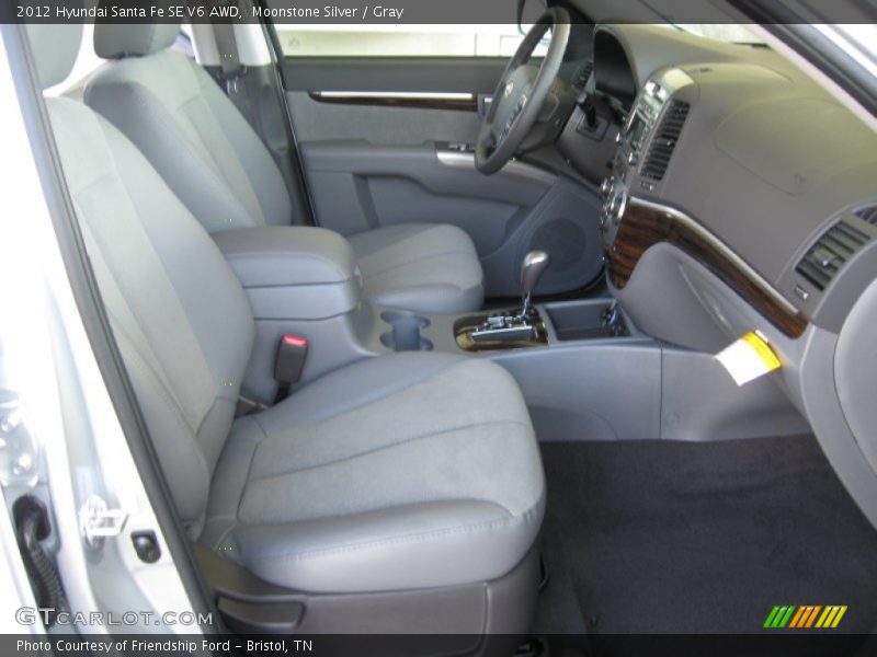 Moonstone Silver / Gray 2012 Hyundai Santa Fe SE V6 AWD