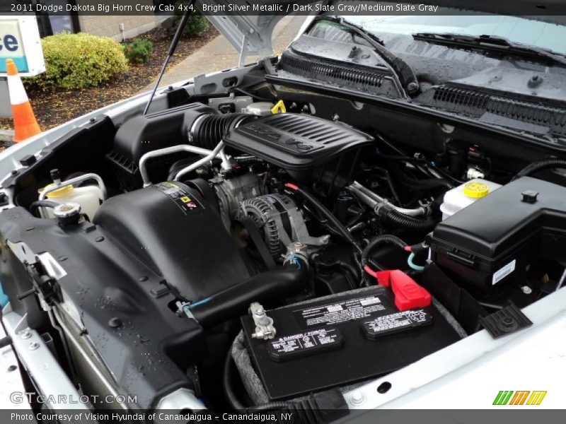 Bright Silver Metallic / Dark Slate Gray/Medium Slate Gray 2011 Dodge Dakota Big Horn Crew Cab 4x4