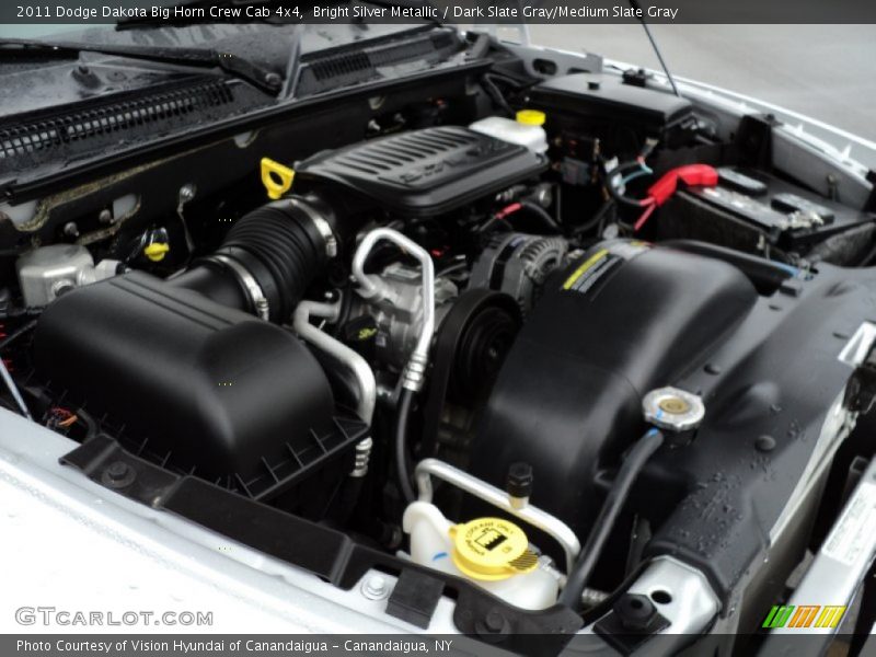 Bright Silver Metallic / Dark Slate Gray/Medium Slate Gray 2011 Dodge Dakota Big Horn Crew Cab 4x4