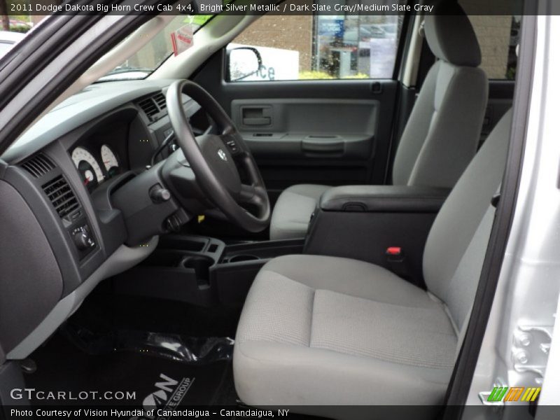 Bright Silver Metallic / Dark Slate Gray/Medium Slate Gray 2011 Dodge Dakota Big Horn Crew Cab 4x4