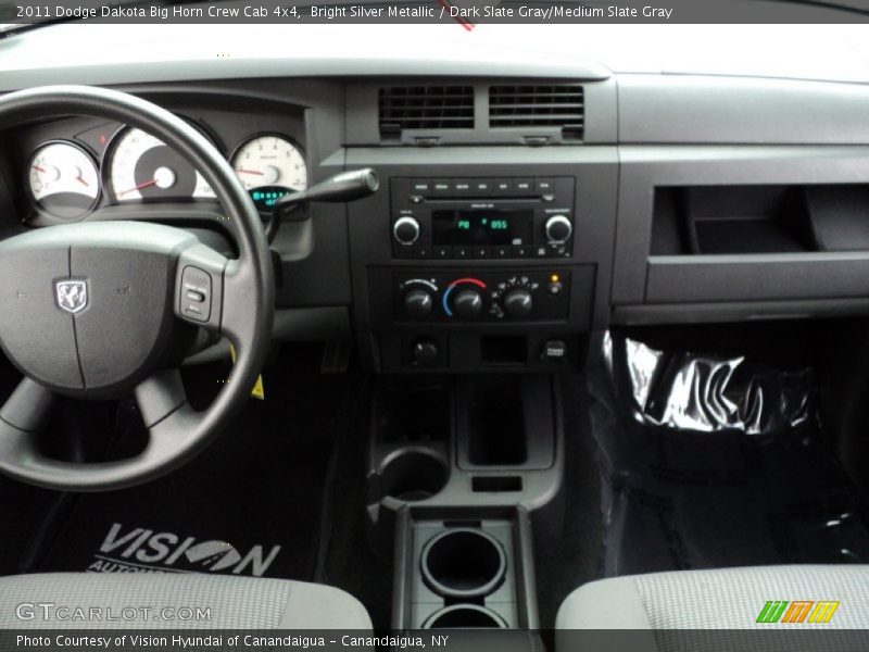 Bright Silver Metallic / Dark Slate Gray/Medium Slate Gray 2011 Dodge Dakota Big Horn Crew Cab 4x4