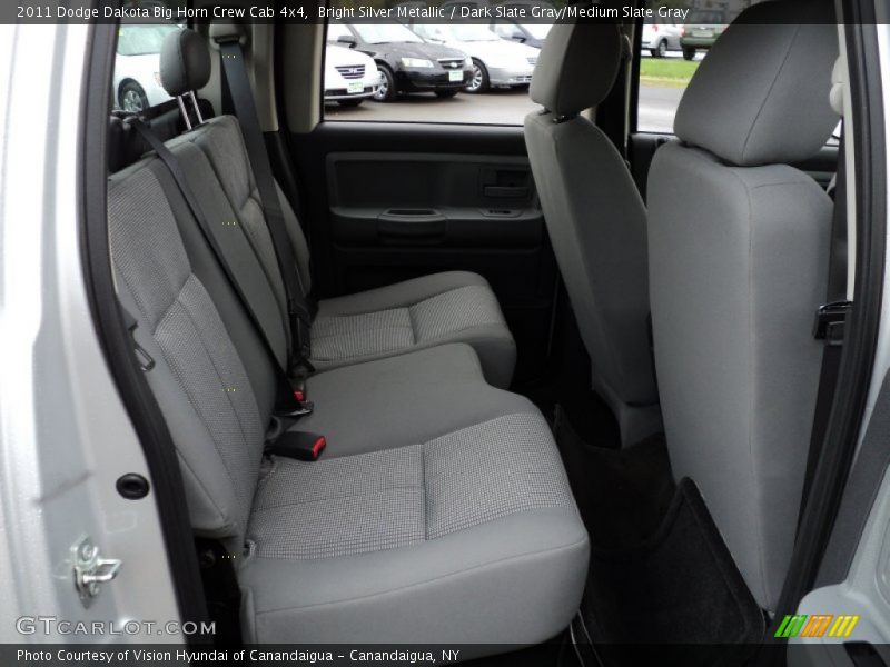 Bright Silver Metallic / Dark Slate Gray/Medium Slate Gray 2011 Dodge Dakota Big Horn Crew Cab 4x4