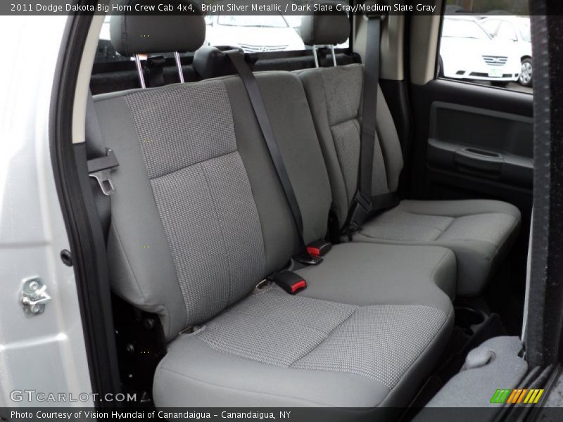 Bright Silver Metallic / Dark Slate Gray/Medium Slate Gray 2011 Dodge Dakota Big Horn Crew Cab 4x4